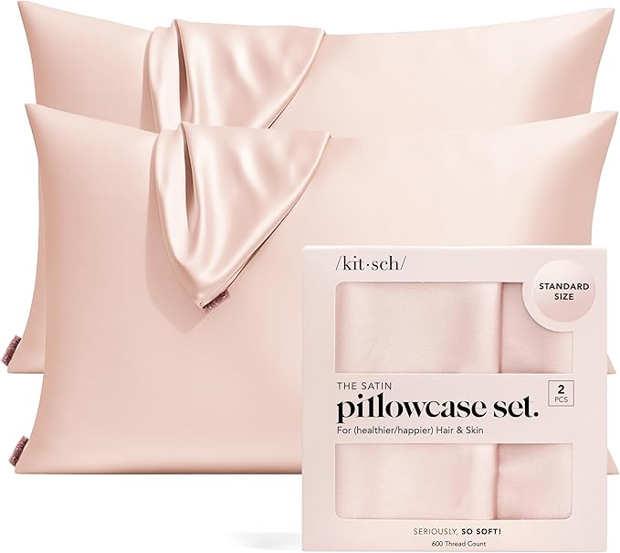 Satin Cooling Pillowcase Set - Queen - 2 Piece