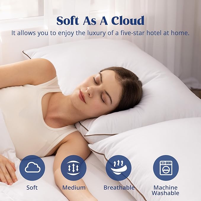 100% Cotton Bed Pillow - Standard - 2 Piece