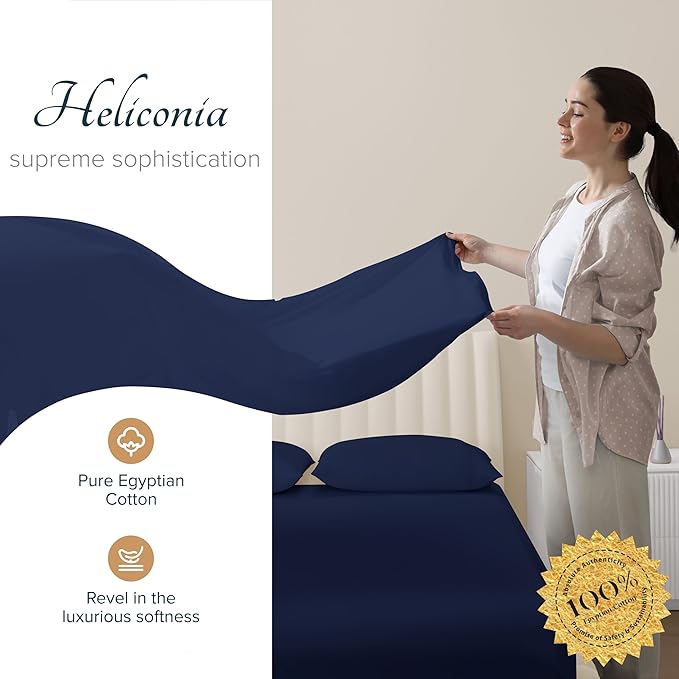 Linen Bed Sheet Set - Queen - 19 in Deep Pocket - 4 Piece