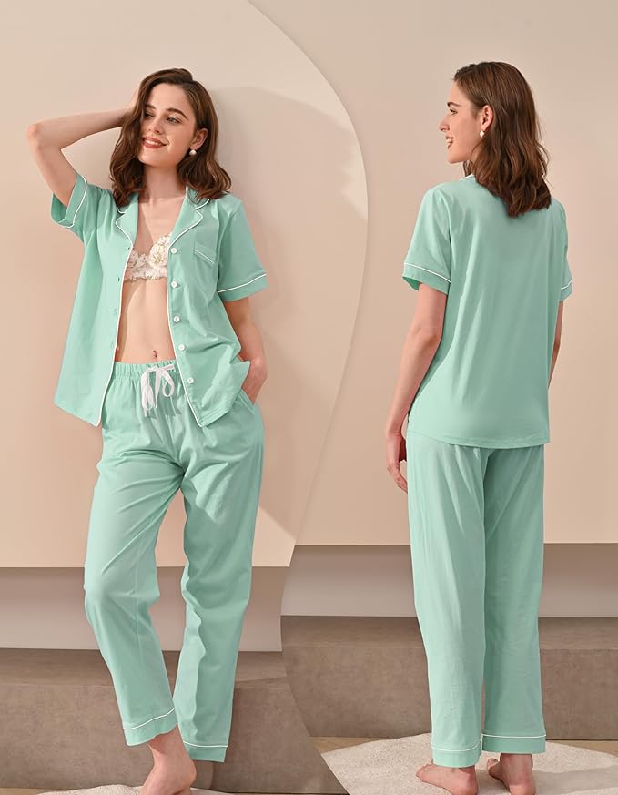 Women's 100% Cotton Pajama Set - 2 Piece