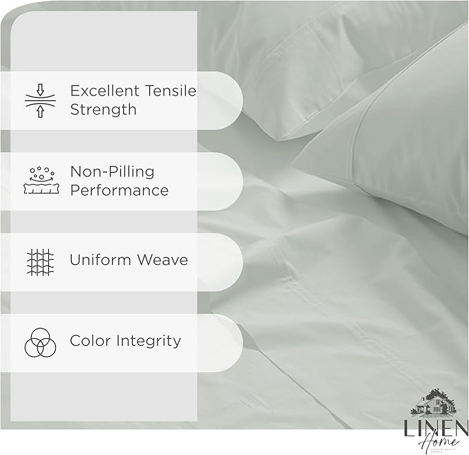 100% Cotton Bed Sheet Set - Full - 4 Piece