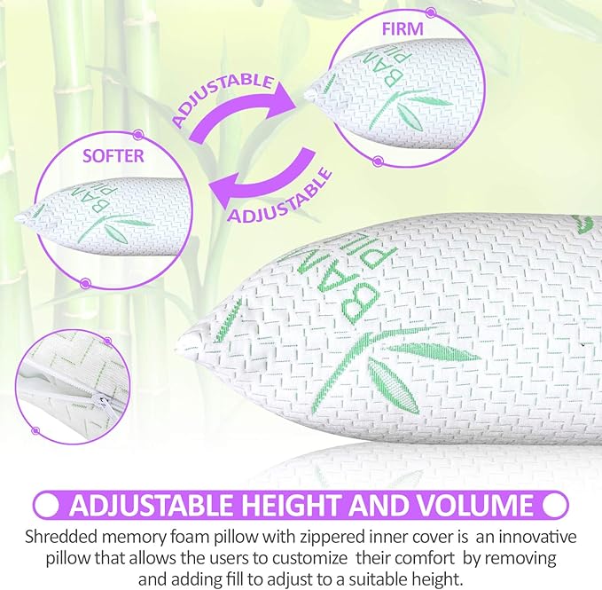 Bamboo Cooling Bed Pillow - King