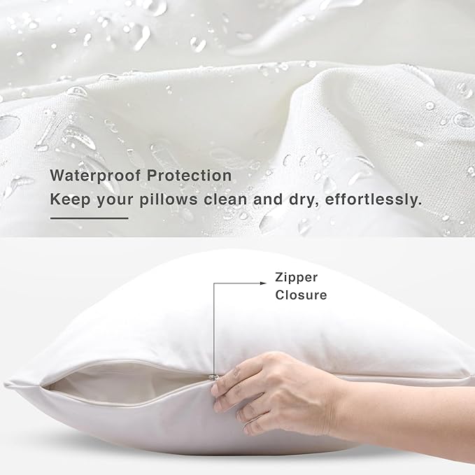 Waterproof Pillow Protector - King - 2 Piece