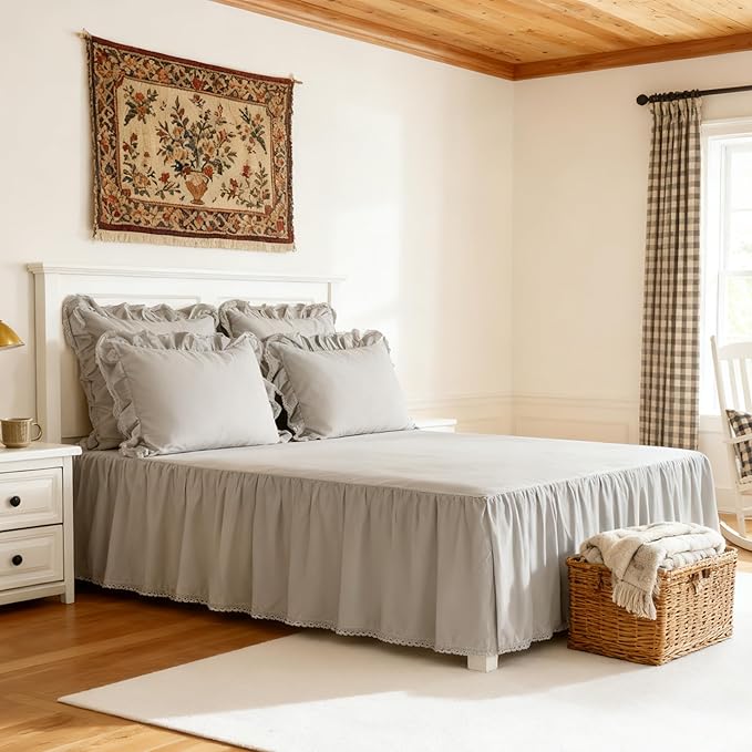 100% Cotton Bed Skirt - Queen - 18 in Drop