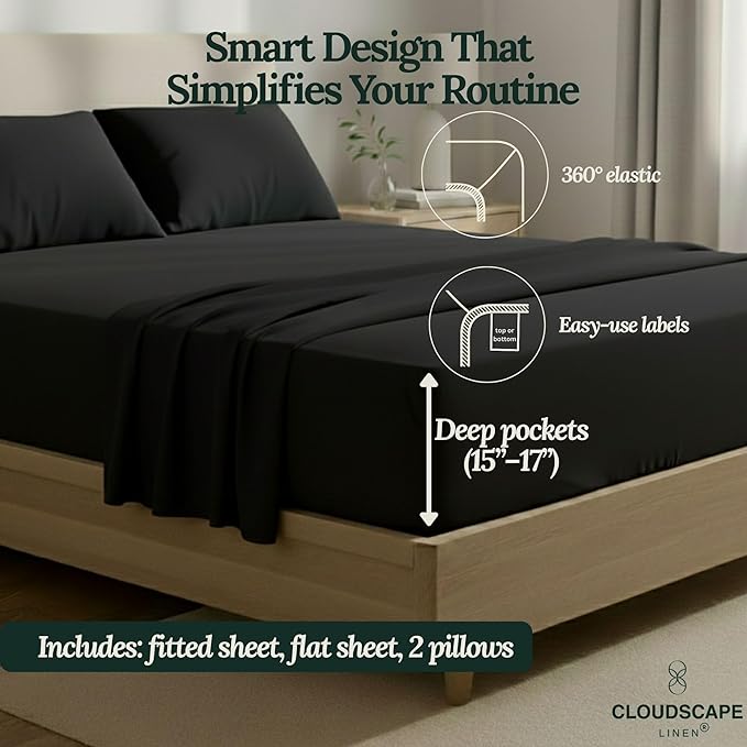 Bed Sheet Set - Full - 4 Piece