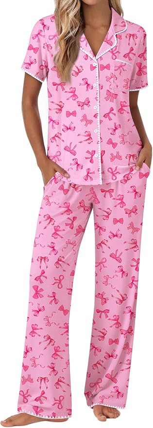 Women's Pajama Set - Short Sleeve - 2 Piece
