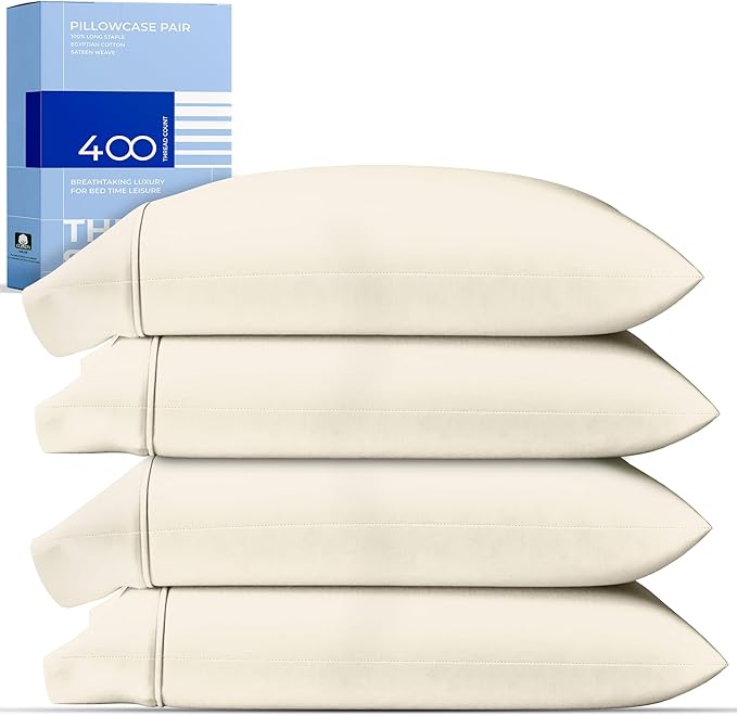 100% Cotton Pillowcase Set - Queen - 4 Piece