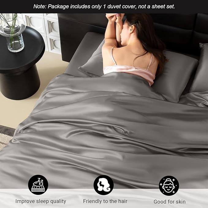 Mulberry Silk Cooling Duvet Cover - Twin