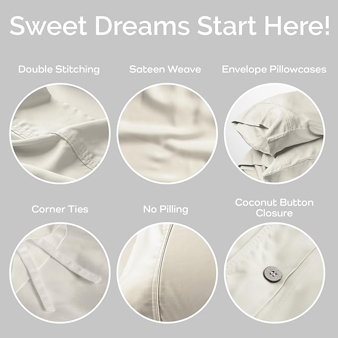Bamboo Cooling Duvet Cover Set - King - 3 Piece