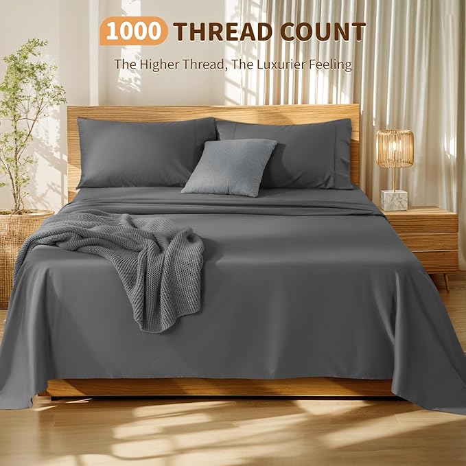 100% Cotton Bed Sheet Set - Full - 4 Piece
