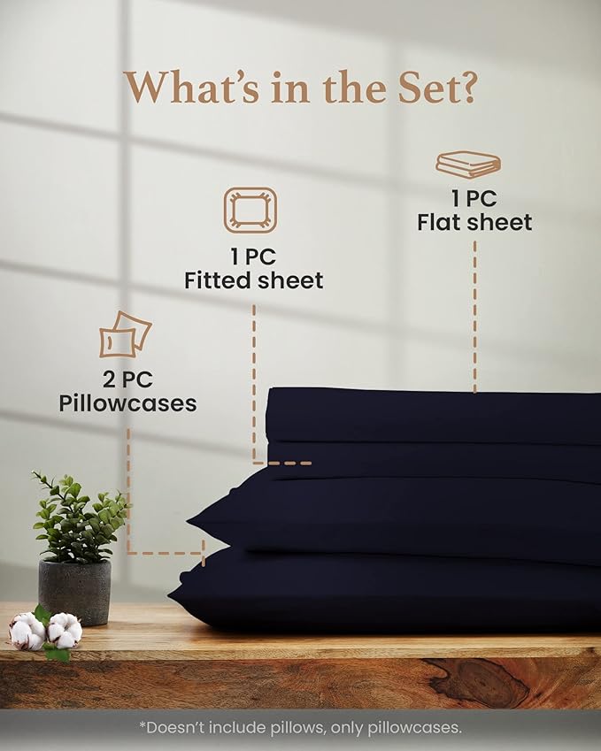 Bed Sheet Set - Queen - 4 Piece