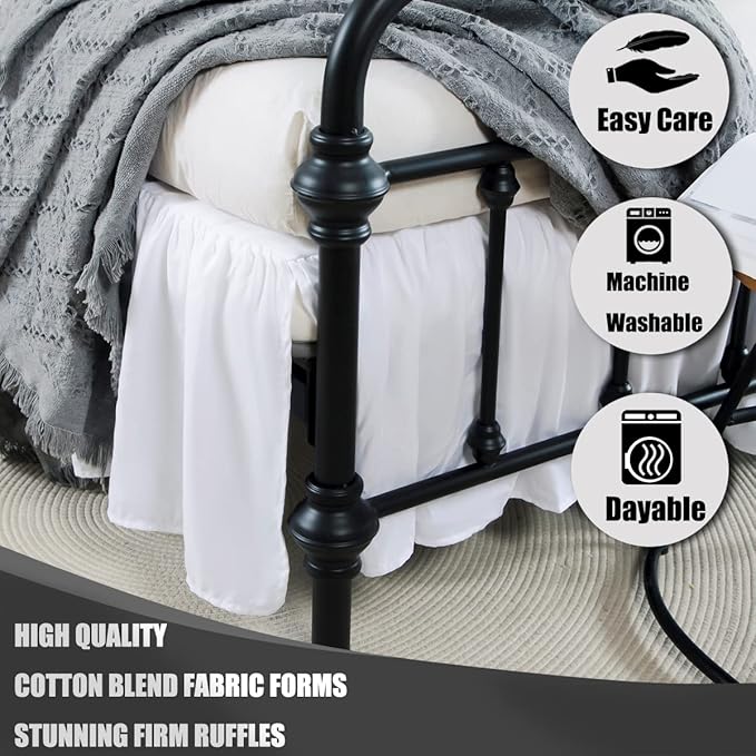 Microfiber Bed Skirt - Full - 14 in Drop