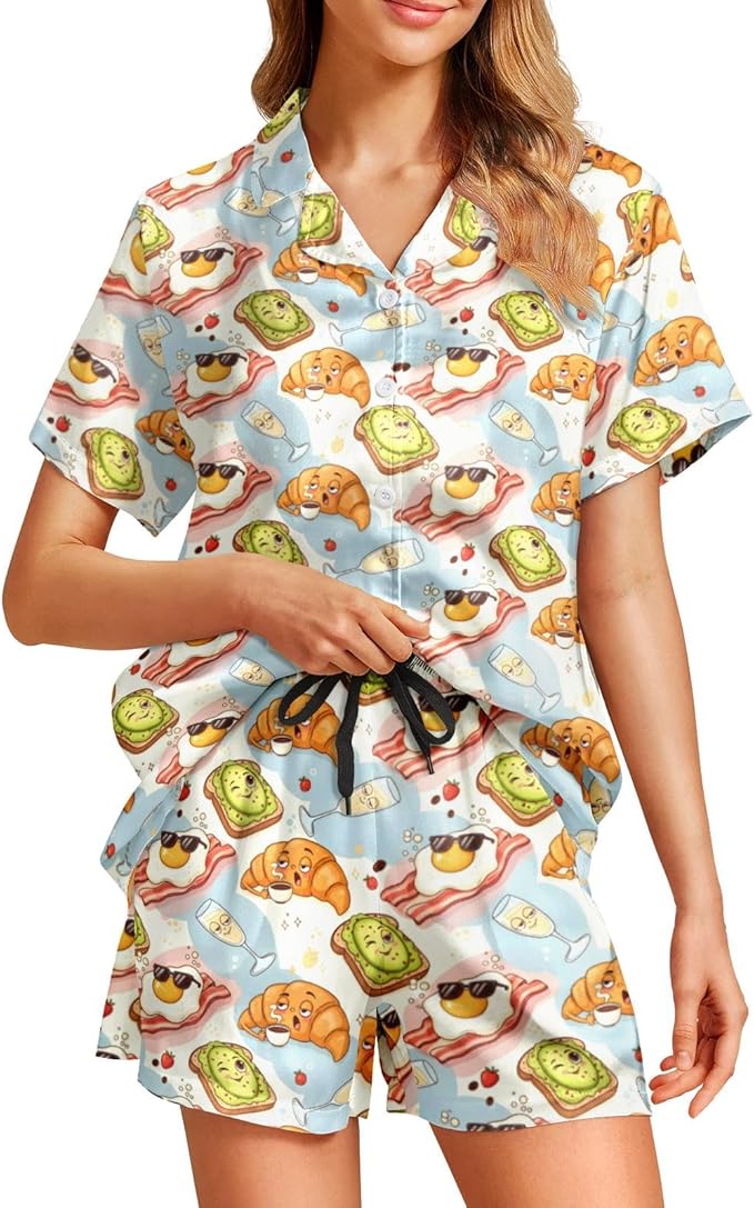 Women's Pajama Set - Short Sleeve - 2 Piece