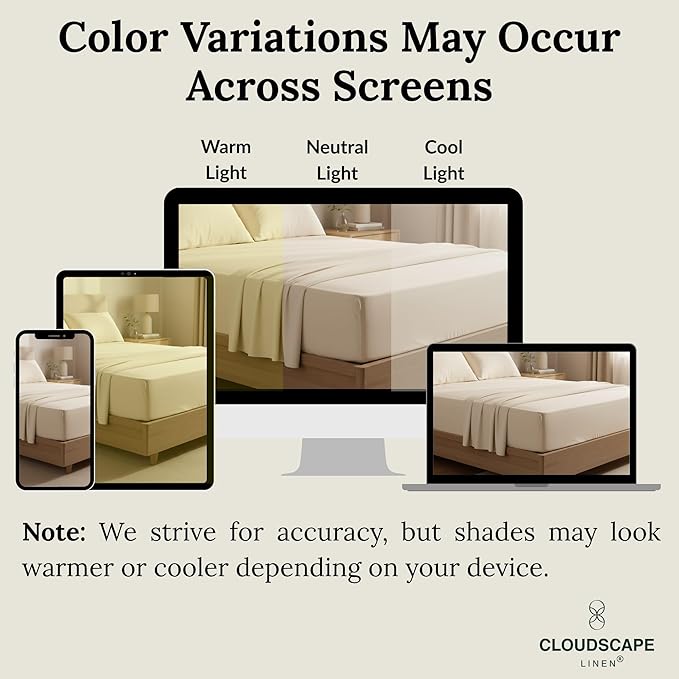Linen Bed Sheet Set - Full - 4 Piece