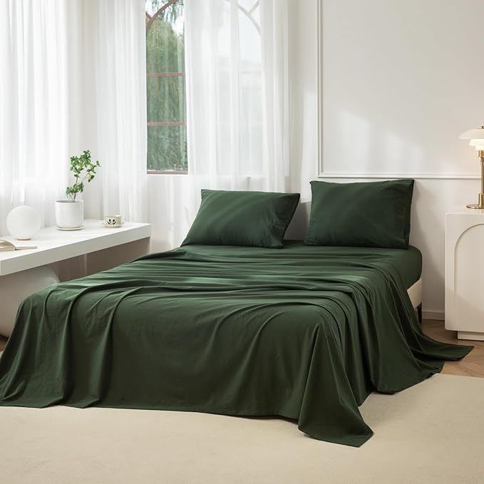 Linen Bed Sheet Set - Full - 4 Piece