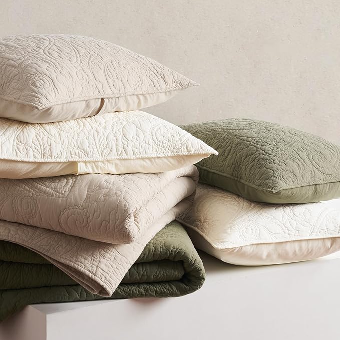 100% Cotton Quilt Set - King - 3 Piece