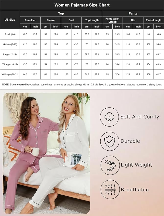 Women's Pajama Set - Long Sleeve - 2 Piece