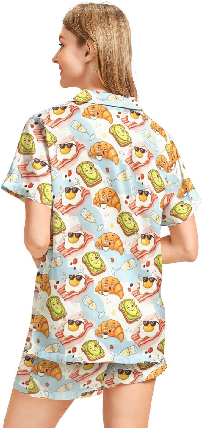 Women's Pajama Set - Short Sleeve - 2 Piece