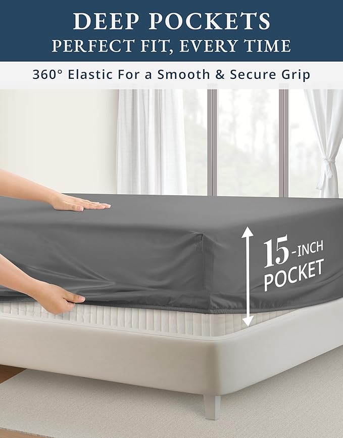 Linen Cooling Bed Sheet Set - Queen