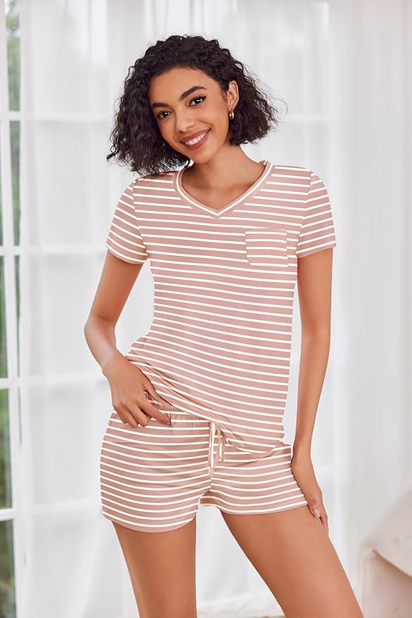 Women's Pajama Set - Short Sleeve - 2 Piece