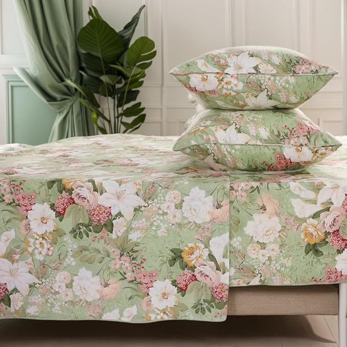 100% Cotton Bed Sheet Set - Twin - 4 Piece