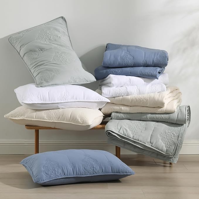 Microfiber Quilt Set - Queen - 3 Piece