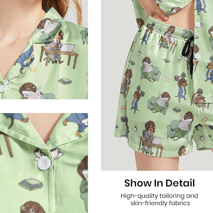 Women's Pajama Set - Short Sleeve - 2 Piece