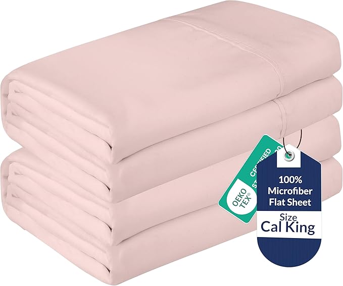 Microfiber Flat Sheet - California King - 2 Pack