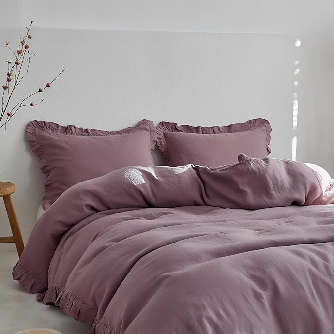 Linen Duvet Cover Set - King - 3 Piece