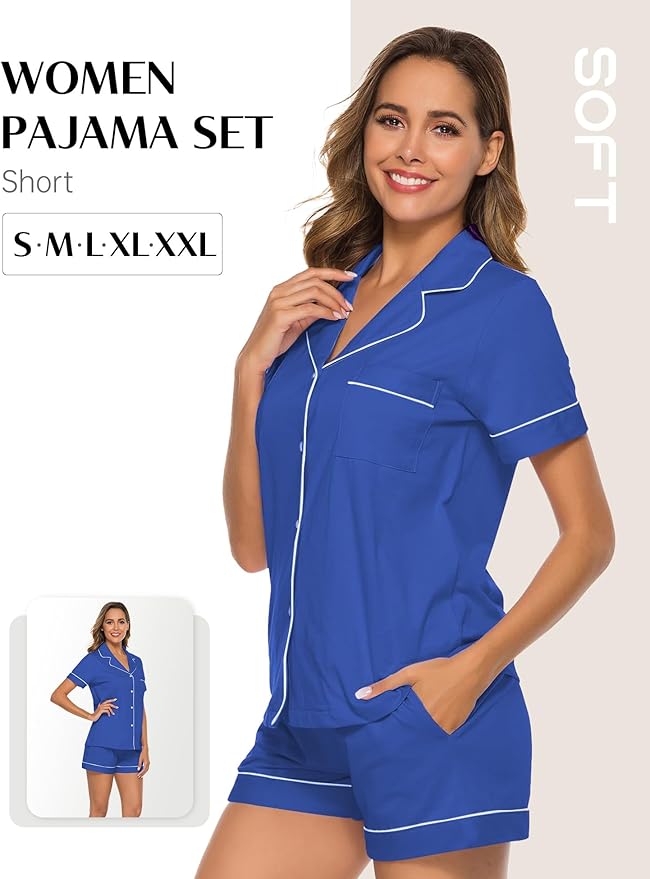 Women's Pajama Set - Short Sleeve - 2 Piece
