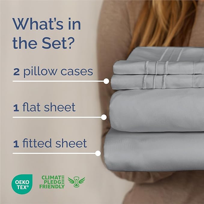 Cooling Bed Sheet Set - King - 4 Piece