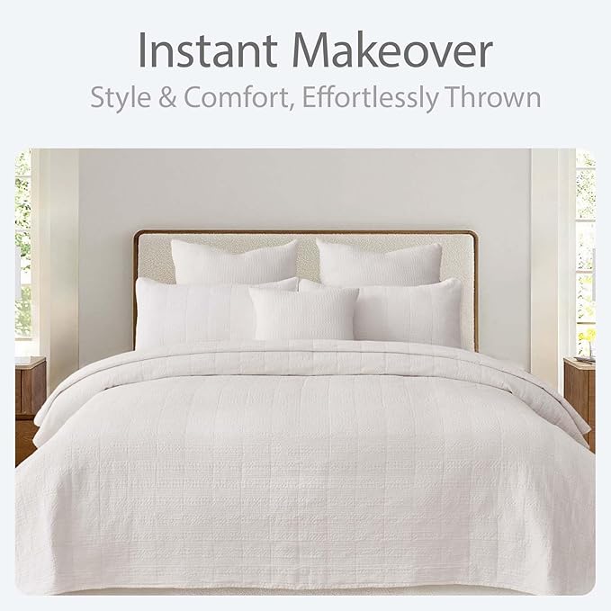 100% Cotton Quilt Set - Queen - 3 Piece