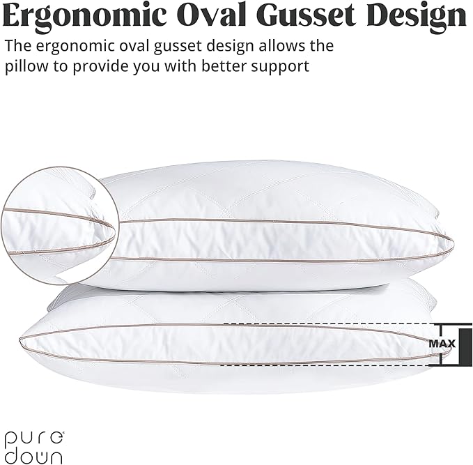 100% Cotton Bed Pillow - Standard - 2 Piece