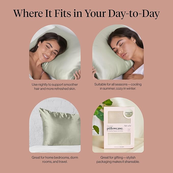 Satin Cooling Pillowcase - Queen