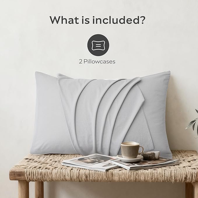 Linen Pillowcase Set - King - 20 x 36 in - 2 Piece