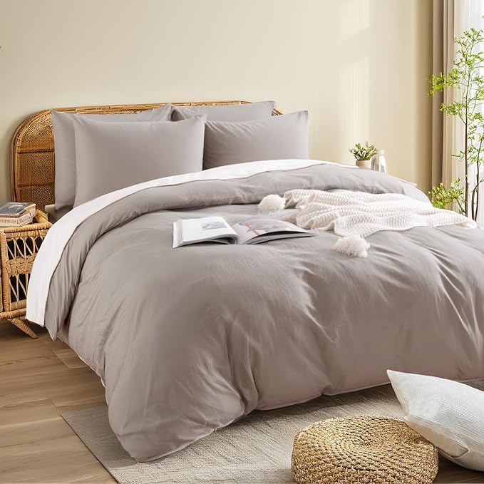 Linen Duvet Cover Set - King - 3 Piece
