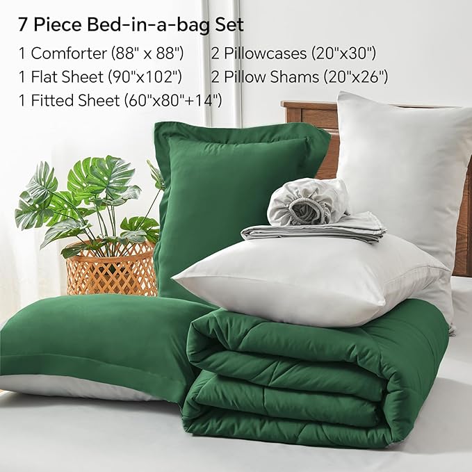 Microfiber Comforter Set - Queen - 7 Piece