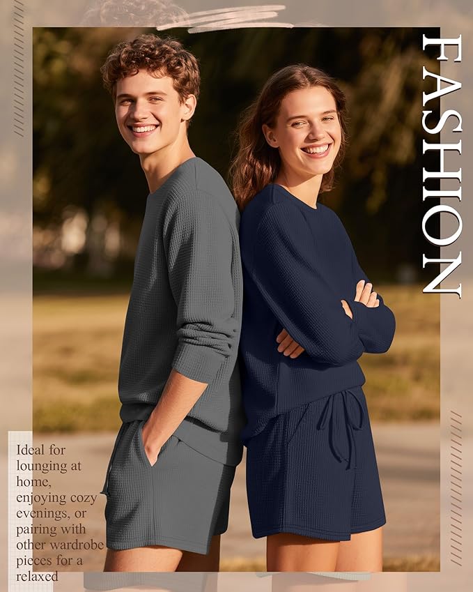Women's Shorts Pajama Set - Long Sleeve - 2 Pack - 2 Piece