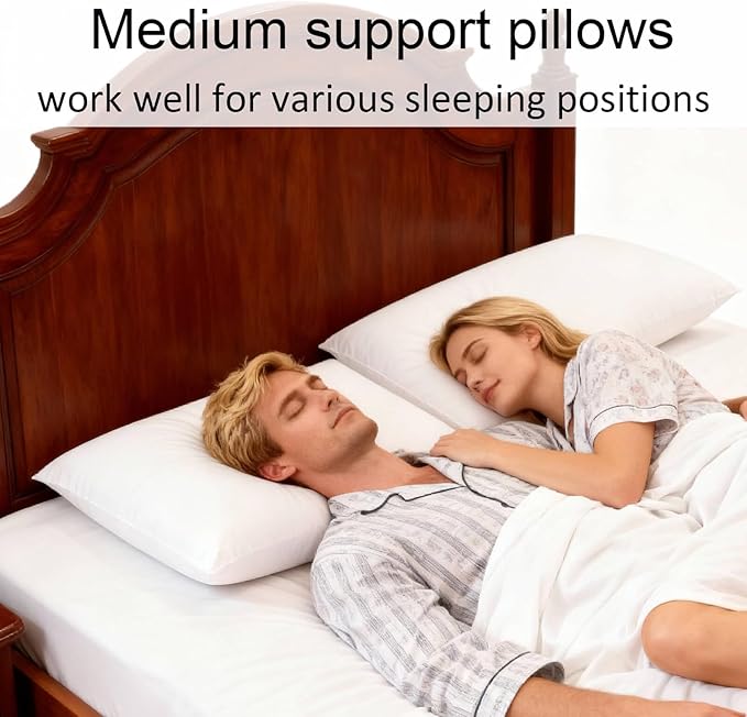 Down Alternative Bed Pillow - Queen - 20 x 30 in - 2 Piece