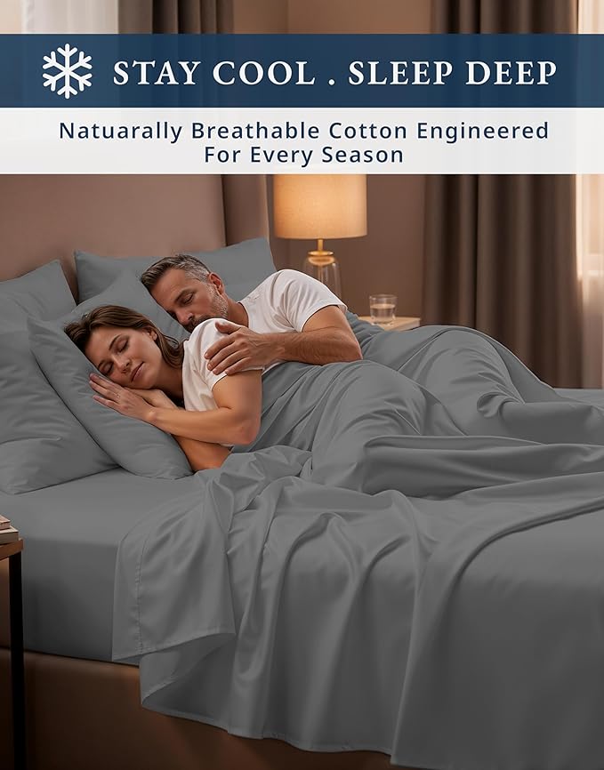 Linen Cooling Bed Sheet Set - Queen