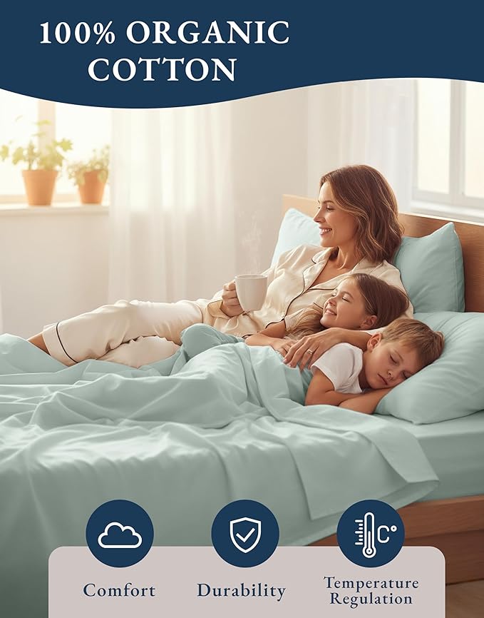Linen Bed Sheet Set - Queen - 15 in Deep Pocket - 4 Piece