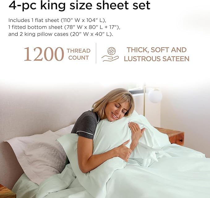 Bed Sheet Set - King - 4 Piece