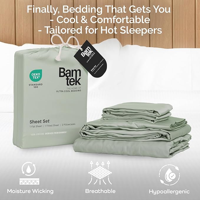 Bamboo Cooling Duvet Cover Set - Queen - 3 Piece