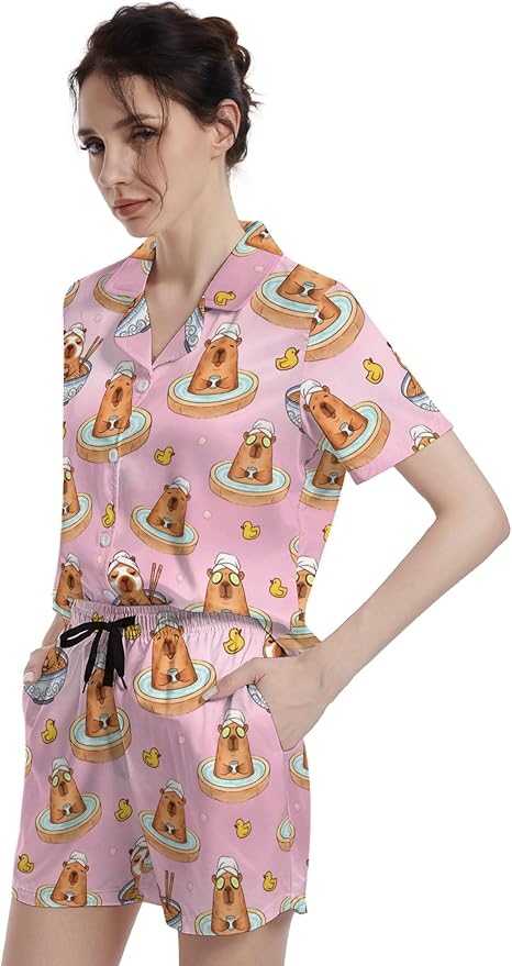 Women's Pajama Set - Short Sleeve - 2 Piece