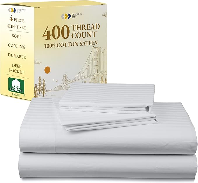100% Cotton Bed Sheet Set - Full - 4 Piece