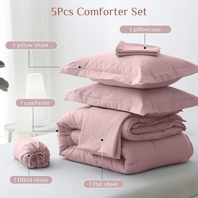 Down Alternative Comforter Set - Twin XL - 5 Piece