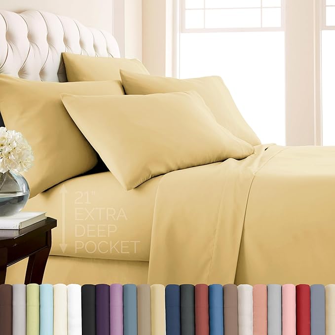Microfiber Bed Sheet Set - California King - 6 Piece