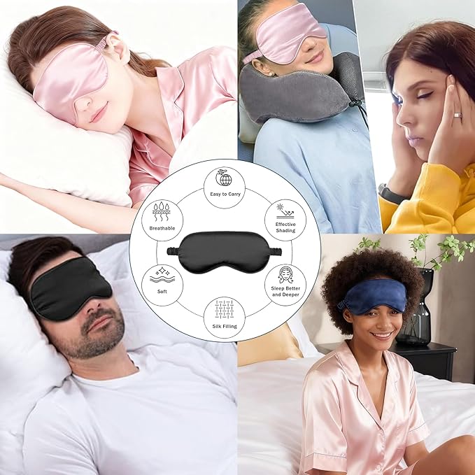 Satin Sleep Mask - 4 Piece