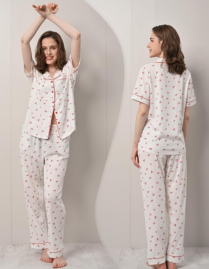 Women's 100% Cotton Pajama Set - 2 Piece
