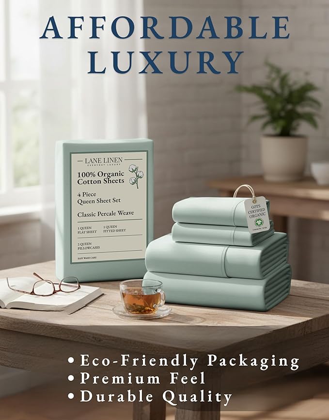 Linen Bed Sheet Set - Queen - 15 in Deep Pocket - 4 Piece